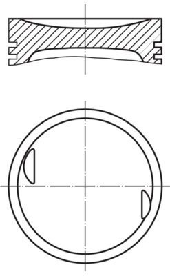[002 27 01] PISTON ASSY + .50MM MAHLE MERC