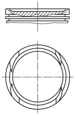 [002 13 01] PISTON ASSY + .50MM MAHLE MERC
