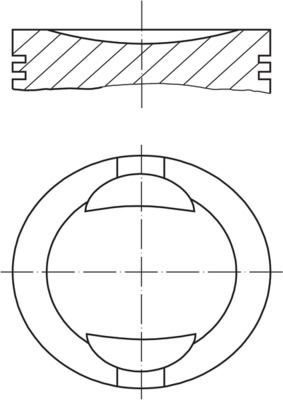 [034 69 02] PISTON ASSY + .50MM MAHLE PORSCHE