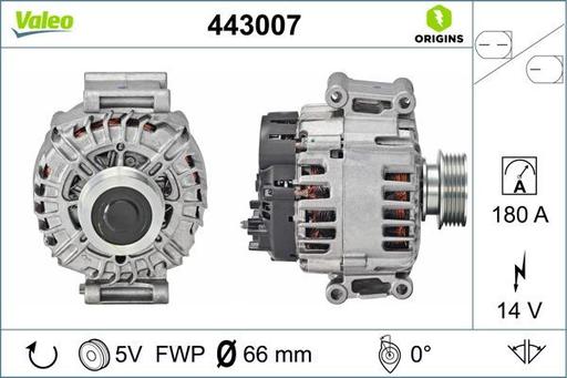 [443007] ALTERNATOR VALEO VAG