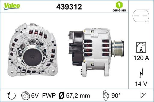 [439312] ALTERNATOR VALEO VAG