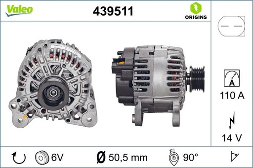 [439511] ALTERNATOR VALEO VAG 14V 110A