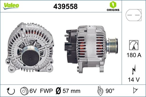 [439558] ALTERNATOR VALEO VAG 14V 180A