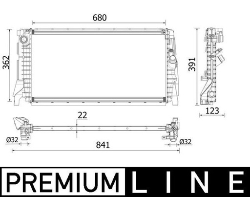 [CR 2279 000P] RADIATOR MAHLE BMW
