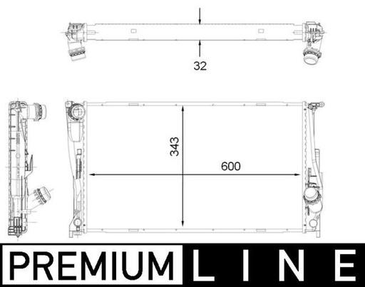 [CR 1923 000P] RADIATOR MAHLE BMW