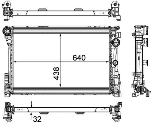 [CR 1684 000P] RADIATOR MAHLE MERC
