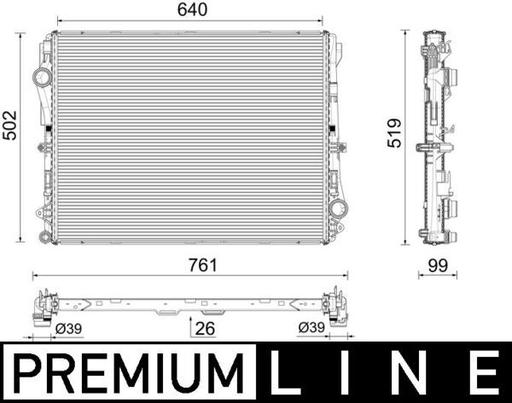 [CR 2604 000P] RADIATOR MAHLE MERC