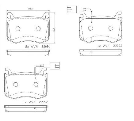 [P23183] BRAKE PADS FRONT BREMBO ALFA