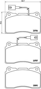 [P23134] BRAKE PADS FRONT BREMBO ALFA
