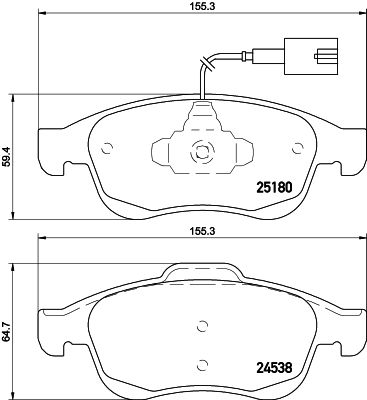[8DB 355 015-521] BRAKE PADS FRONT PAGID ALFA