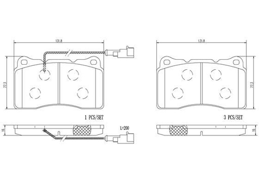 [P23115N] BRAKE PADS FRONT BREMBO CERAMIC ALFA MASERATI
