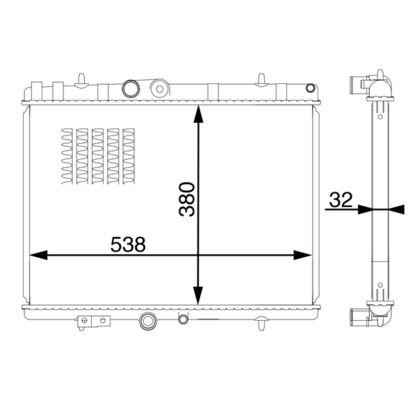 [CR 1599 000S] RADIATOR MAHLE PSA