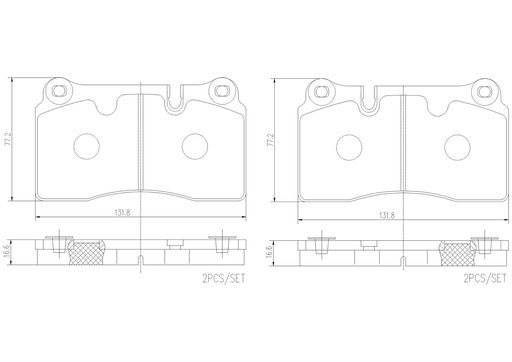 [P02002N] FRONT PADS BREMBO CERAMIC ASTON MARTIN