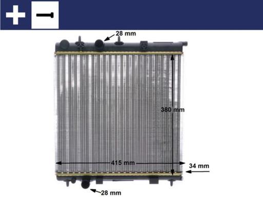 [CR 2036 000S] RADIATOR MAHLE PSA