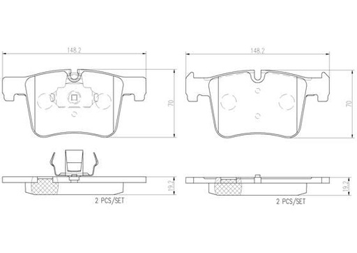 [P06075N] BRAKE PADS FRONT BREMBO CERAMIC BMW