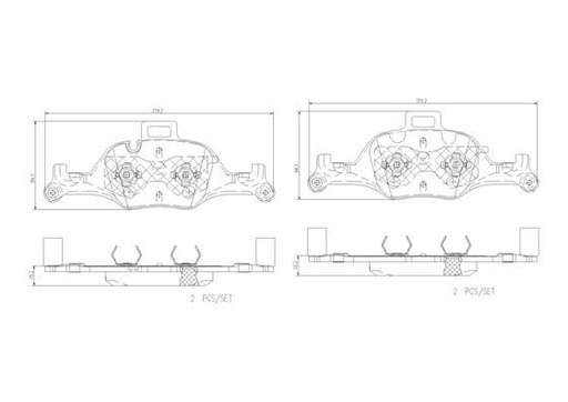 [P06107N] FRONT PADS BREMBO CERAMIC BMW