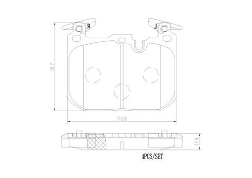 [P06096N] FRONT PADS BREMBO CERAMIC BMW