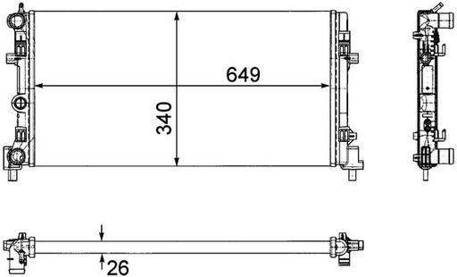 [CR 1096 000P] RADIATOR MAHLE VAG