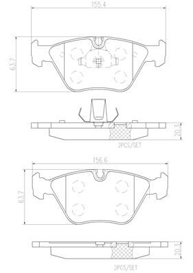 [P06043N] BRAKE PADS FRONT BREMBO CERAMIC BMW
