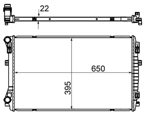 [CR 2054 000S] RADIATOR MAHLE VAG