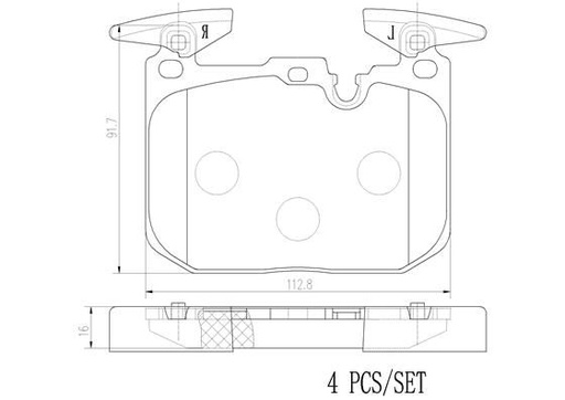 [P06098N] BRAKE PADS FRONT BREMBO CERAMIC BMW