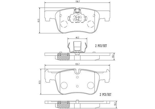 [P06070N] BRAKE PADS FRONT BREMBO CERAMIC BMW