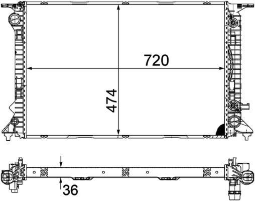 [CR 1134 000P] RADIATOR MAHLE VAG