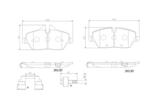 [P06091N] BRAKE PADS FRONT BREMBO CERAMIC BMW