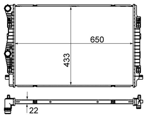[CR 2055 000S] RADIATOR MAHLE VAG