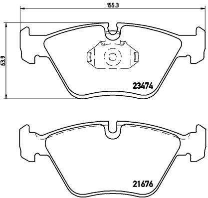 [P06042] BRAKE PADS FRONT BREMBO BMW