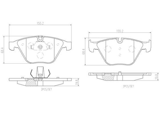 [P06054N] BRAKE PADS FRONT BREMBO CERAMIC BMW