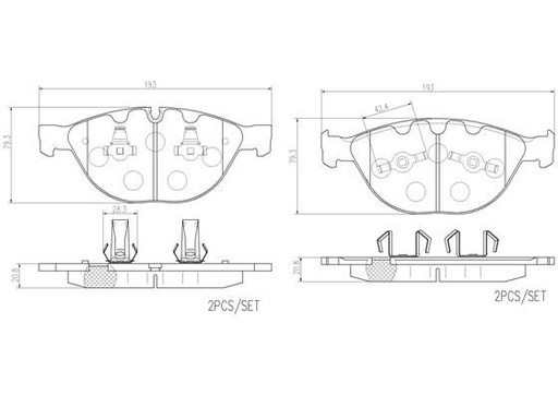 [P06047N] BRAKE PADS FRONT BREMBO CERAMIC BMW ROLLS-ROYCE