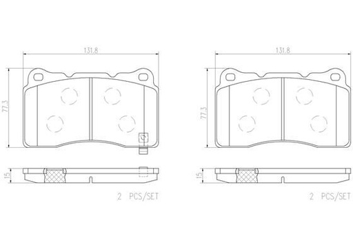 [P54039N] BRAKE PADS FRONT BREMBO CERAMIC HOLDEN SUBARU MITSUBISHI