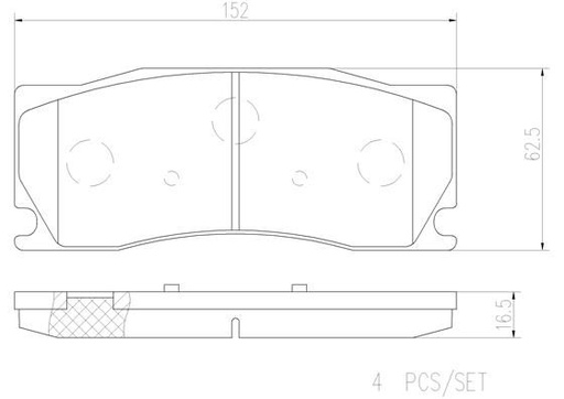 [P36023N] FRONT PADS BREMBO CERAMIC JAGUAR