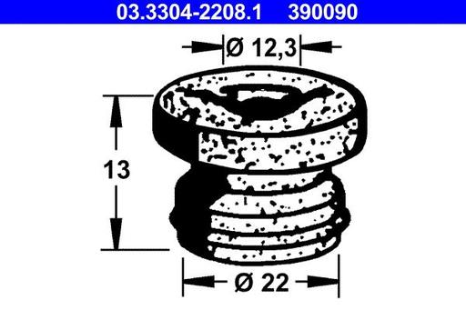 [03.3304-2208.1] SEAL BRAKE MASTER RESERVOIR ATE MERC BMW
