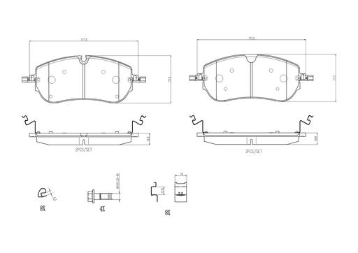 [P36038N] BRAKE PADS FRONT BREMBO CERAMIC LAND ROVER JAGUAR