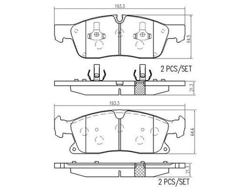 [P50109N] BRAKE PADS FRONT BREMBO CERAMIC MERC