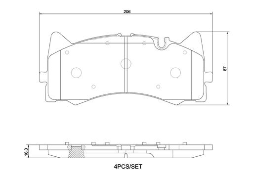 [P50154N] BRAKE PADS FRONT BREMBO CERAMIC MERC