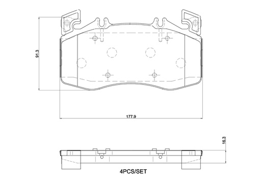 [P50163N] FRONT PADS BREMBO CERAMIC MERC