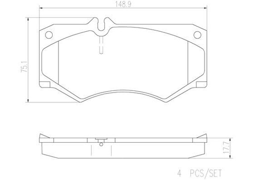 [P50003N] BRAKE PADS FRONT BREMBO CERAMIC MERC