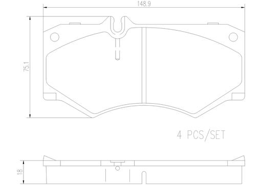 [P50134N] BRAKE PADS FRONT BREMBO CERAMIC MERC