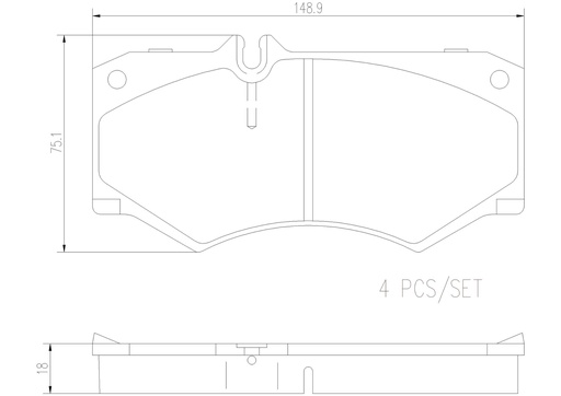 [P50134N] FRONT PADS BREMBO CERAMIC MERC*