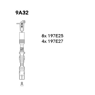 [9A32] IGNITION LEAD SET M112 BREMI MERC