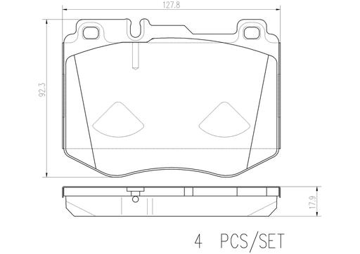 [P50145N] BRAKE PADS FRONT BREMBO CERAMIC MERC