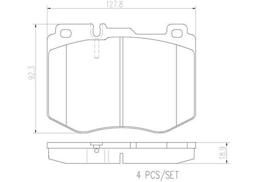 [P50120N] BRAKE PADS FRONT BREMBO CERAMIC MERC