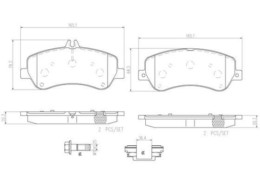 [P50086N] BRAKE PADS FRONT BREMBO CERAMIC MERC (DO NOT ORDER)