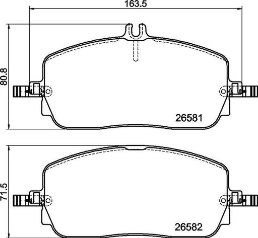 [P50174N] BRAKE PADS FRONT BREMBO CERAMIC MERC