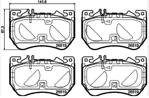 [P50180] BRAKE PADS FRONT BREMBO MERC