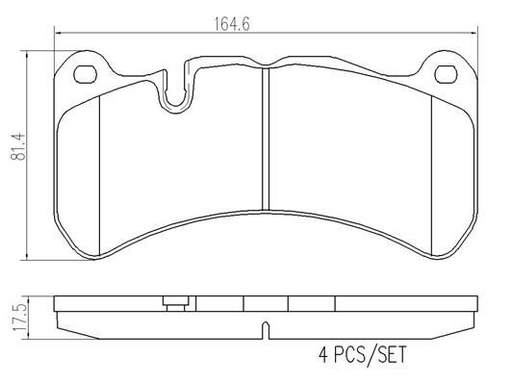 [P50092N] BRAKE PADS FRONT BREMBO CERAMIC MERC MASERATI