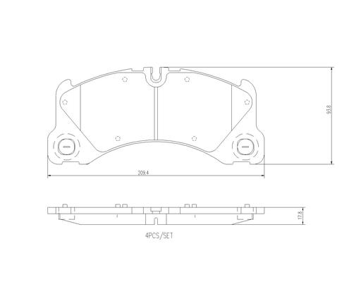 [P65046N] BRAKE PADS FRONT BREMBO CERAMIC PORSCHE